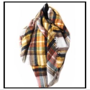 Zara checkered blanket scarf